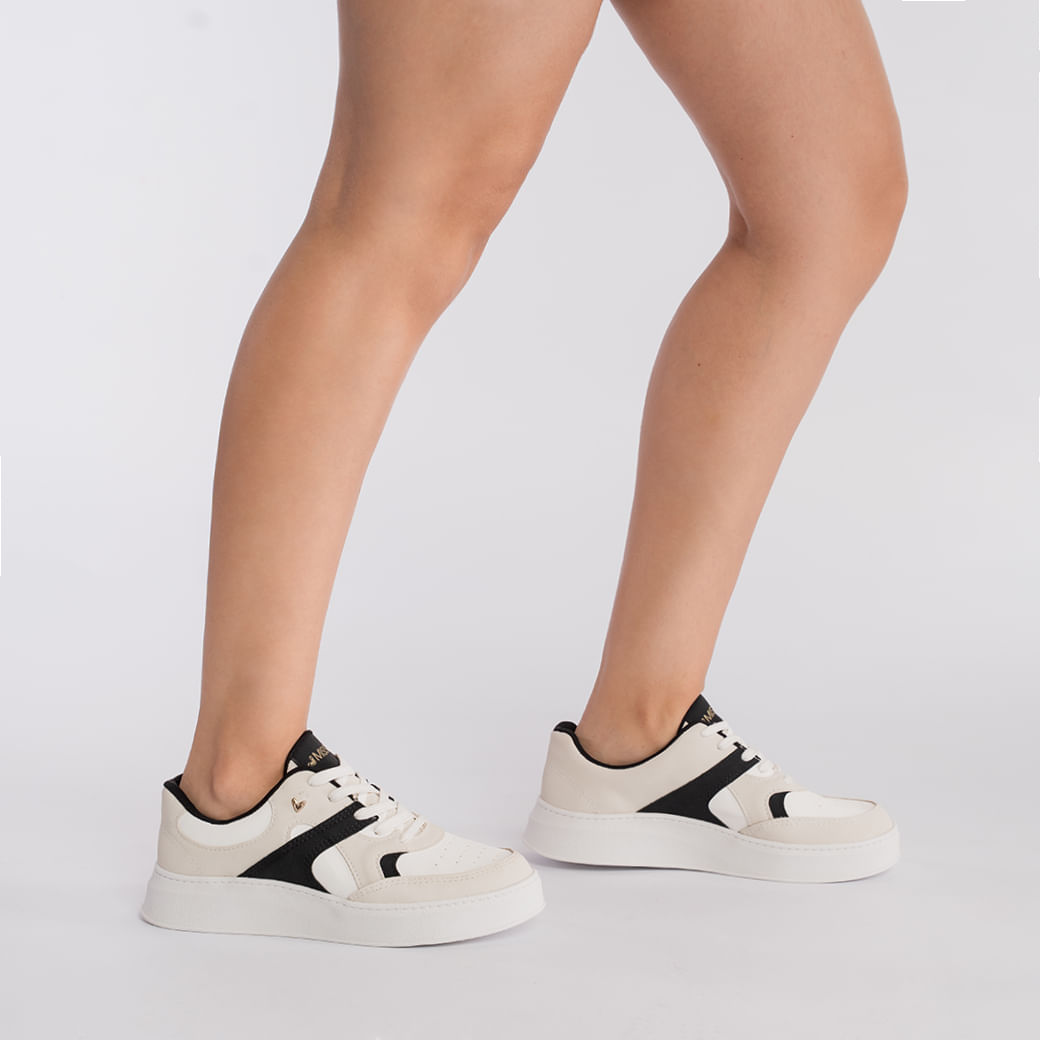 Tênis Mississipi Casual Flatform Feminino Cinza Gelo vista lateral mostrando detalhes da sola e cadarço